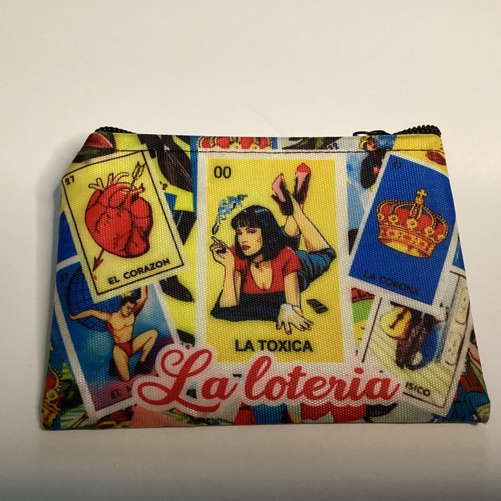 La Loteria La Toxica Coin Purse With Zipper Closure - New